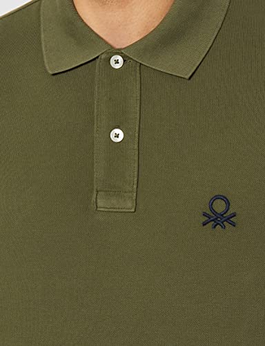 United Colors of Benetton Camiseta Polo M/M 3089J3178 Camisa, Verde 35a, S Hombres