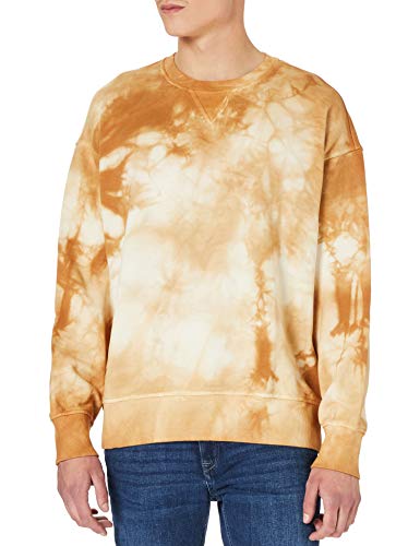 United Colors of Benetton Maglia G/C M/L 3j66j19h3 Sudadera con Capucha, Giallo Tie Dye 994, Hombre