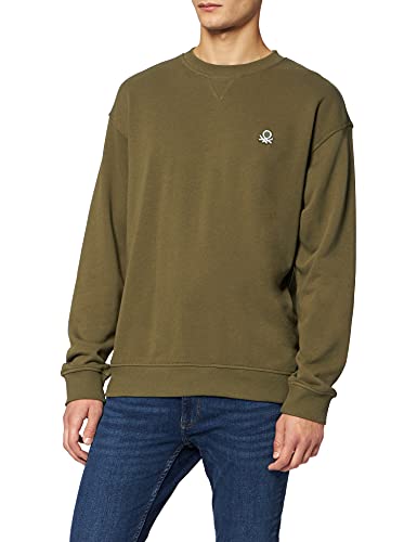 United Colors of Benetton Maglia G/C M/L 3J68J17I4 Sudadera con Capucha, Verde 35a, Hombre