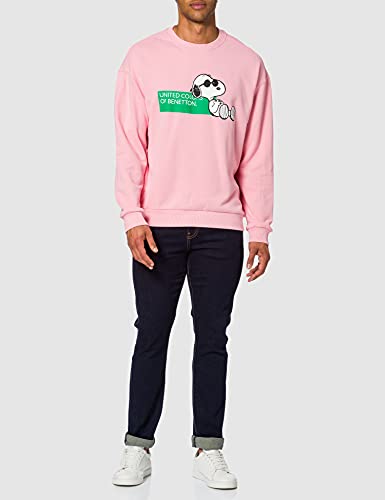 United Colors of Benetton Malla G/C M/L 3ac4j19d8 Sudadera con Capucha, Rosa 03a, Hombre