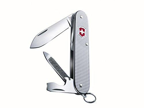 Victorinox Cadet Alox Navaja con 9 funciones, con cachas de alox de alta calidad y lima de uñas, color plata