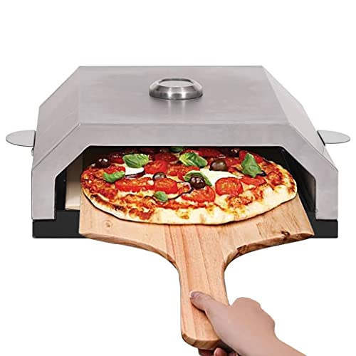 vidaXL Horno de Pizza con Piedra de Cerámica para Barbacoa Utensilio Cocina Plancha para Asar Tostador de Rápido Calentamiento Carbón Gas