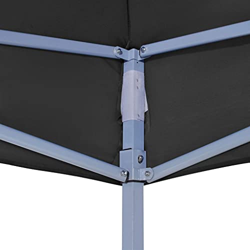 vidaXL Techo de Carpa para Celebraciones Cenador Toldo Cubierta Superior Carpa Plegable Jardín Patio Marquesina Fiesta Negro 3x3 m 270 g/m²