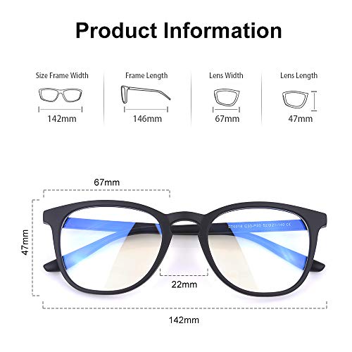 Vimbloom Gafas Ordenador Gaming UV Luz Filtro Proteccion Azul Mujer Hombre Para Antifatiga Gafas Luz Azul VI387