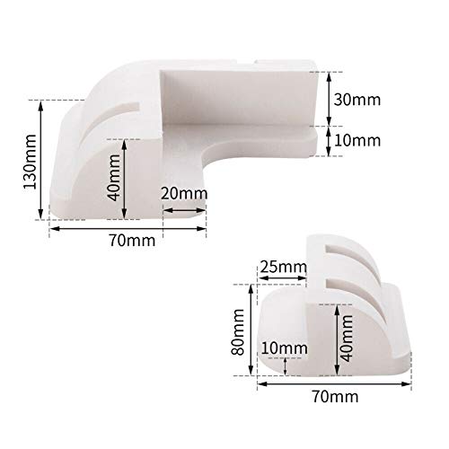 VIVLLEN 6 Piezas de Soporte de Montaje de Panel Solar, Color Blanco, Rectángulo, Soporte de Esquina para Barcos, Caravanas, Autocaravanas