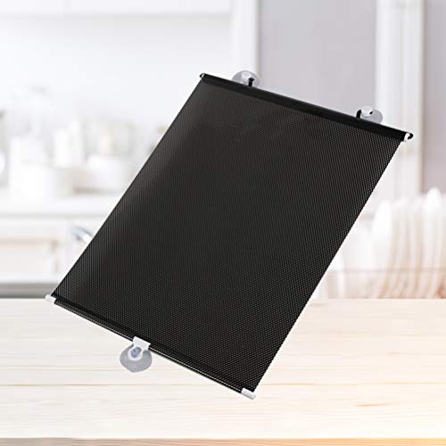 Vosarea 2 unids Universal Retráctil Coche Vehículo Cortina Ventana Roller Sun Shade Blind Protector Car Side Window Cortina Negro