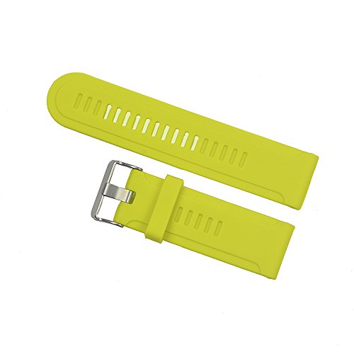 WEINISITE Correa de Silicona Correa de Reloj para Garmin Fénix/Fénix2/Fenix3/Fenix3 HR/Quatix/Quatix3/Tactix (Lima Verde)