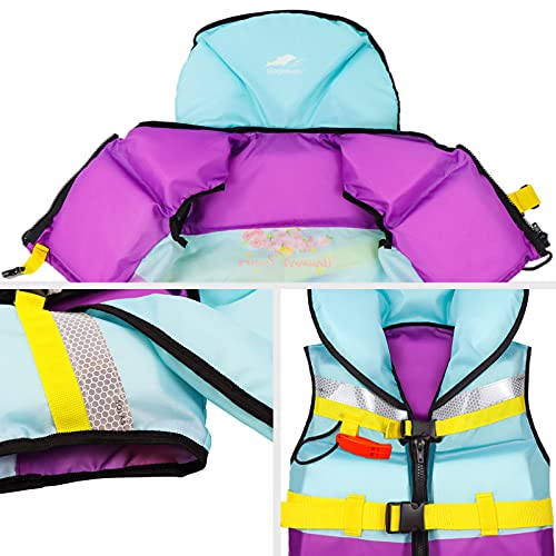 Wenlia Chaleco de Natacion para niños, Traje de baño de flotabilidad ,, Flotador para el Aprendizaje de la Natación Ideal para Niños, Traje de Flotación para Niños/ 1.5-9 años / 11-35KG