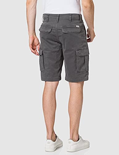 Wrangler Casey Cargo Shorts Pantalones Cortos, Gris Oscuro, 32 para Hombre