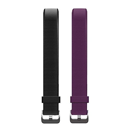 YFish Correa de Recambio para Pulsera Inteligente de Actividad ID 115U SÓLO, Durable Correa de Reemplazo con 2 colores Violeta+ Negro