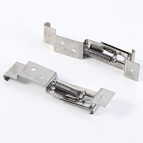 YOPOTIKA Soporte de clips para placa de matrícula de remolque Marco de placa de matrícula con resorte de acero inoxidable para camión Auto Ship (4 piezas)