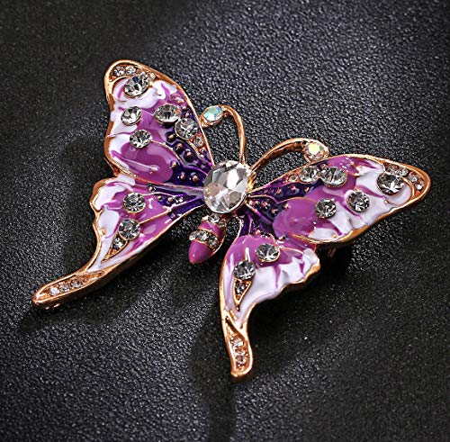 YUEMING Broche de Mariposa ，Broche, Broche Retro Mariposa,Broche y Pin Broches para Ropa Mujer (Purple)