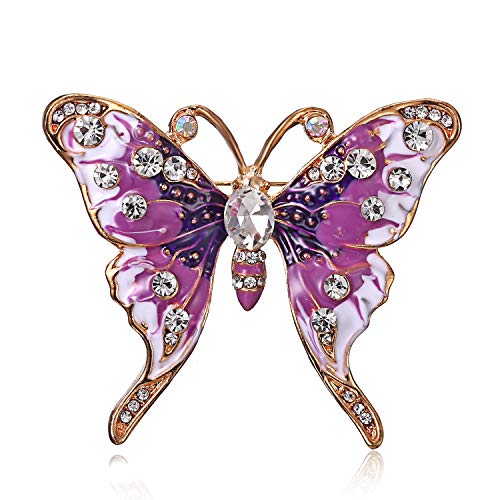 YUEMING Broche de Mariposa ，Broche, Broche Retro Mariposa,Broche y Pin Broches para Ropa Mujer (Purple)