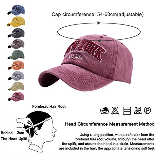 Yutdeng Retro Gorra de hombrede béisbol Sombrero Unisex de Algodón Gorra Transpirable Baseball Cap Polo Sports Cap Hombres Mujeres para Deportes Verano