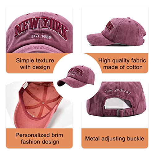 Yutdeng Retro Gorra de hombrede béisbol Sombrero Unisex de Algodón Gorra Transpirable Baseball Cap Polo Sports Cap Hombres Mujeres para Deportes Verano