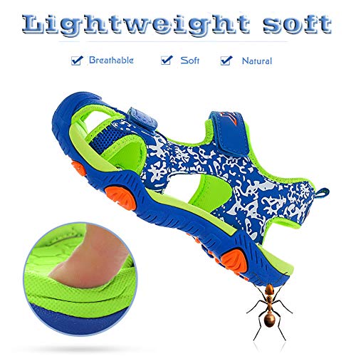 Zapatillas de Deporte al Aire Libre Sandalias del niño de Verano Playa Piscina Las Zapatillas de Deporte,2 Azul,28 EU