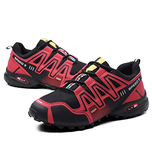 Zapatillas de Senderismo Hombre Aire Libre y Deporte Zapatillas de Malla Transpirables Zapatillas de Trabajo Ultraligeras y Antideslizantes Trainers Hanyixue