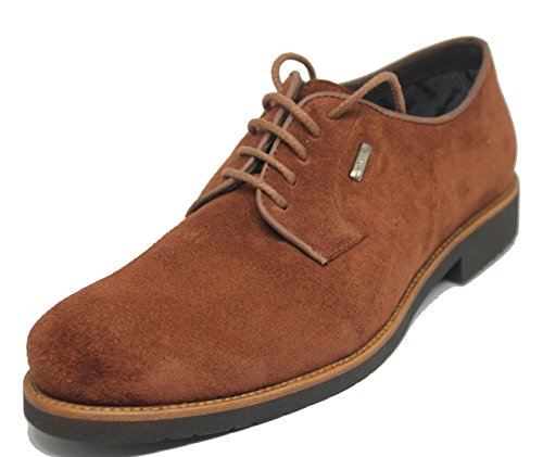 Zapato de Cordones Pala Lisa en Piel Ante Becerro Impermeable BARRATS para Hombre Color Marrón Medio