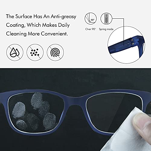 ZENOTTIC Gafas Infantiles de Bloqueo de Luz Azul para Ordenadores Gafas de Juego de Lentes Antirreflejos y Ligeros Protección de Ojos para Niños y Niñas (AZUL)