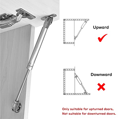 ZFYQ Pistones a Gas, 4pcs Hidráulico Muebles Cocina Amortiguador Puertas Elevables 40N / 4kg 270mm Bisagras Resortes Armario con Tornillos