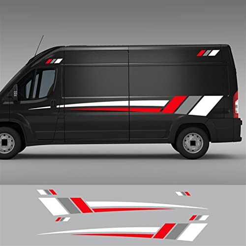 Zhbqcmou Coche Cuerpo Pegatinas Motorhome Rayas Gráficos Calcomanías Compatible con Peugeot Boxer Citroen Jumper Fiat Ducato Camper Van hnzhb (Color Name : Style B, Size : L2H2)