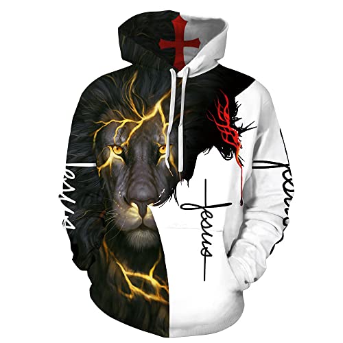 Zhigua Pullover Hombres Halloween 3D Impreso Hombres Sudadera con Capucha Juventud Universidad Suelta Casual Hombres Sudadera Tendencia nuevos Hombres Streetwear WYX-09 S