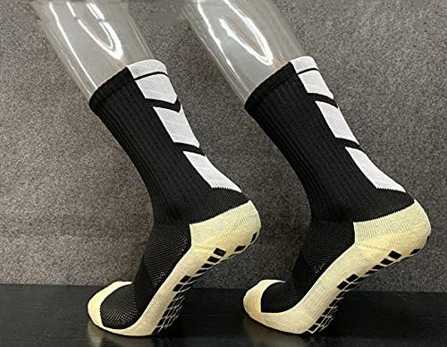 ZJKJ Calcetines De Fútbol Cortos para Adultos Hombres Toalla Dispensadora con Fondo Antideslizante Calcetines Deportivos De Entrenamiento De Competición(4 Pares)