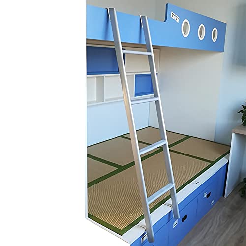 ZXXL Taburete Escalera Escalera de Litera de 116 cm de Largo Solo para Adolescentes/Niñas/Niños, Escalera de Litera de Metal Ajustable para Caravanas con Ganchos, Carga 150 kg, Fácil de Montar